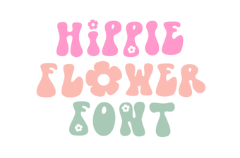 Hippie Flower Fonts for Retro Crafting Projects