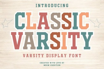 Craft Your Design with the Classic Varsity Font