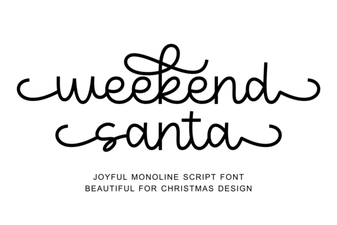 Weekend Santa Font for Festive Holiday Designs